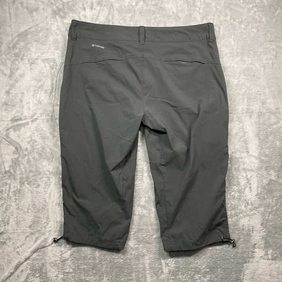 Columbia Omni-Shield Women's Gray Capri Hiking Pants Size 14 Drawstring - Picture 10 of 12